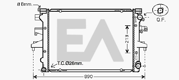 31R77055 EACLIMA Радиатор, охлаждение двигателя