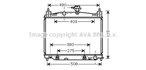 MZ2215 AVA QUALITY COOLING Радиатор, охлаждение двигателя