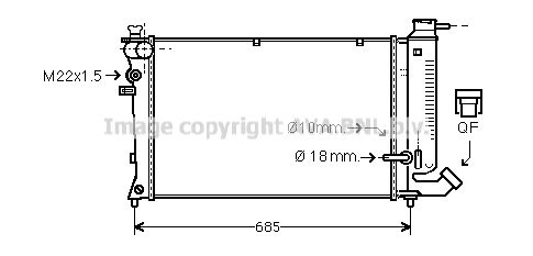 CNA2110 AVA QUALITY COOLING Радиатор, охлаждение двигателя