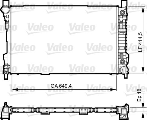 735144 VALEO Радиатор, охлаждение двигателя