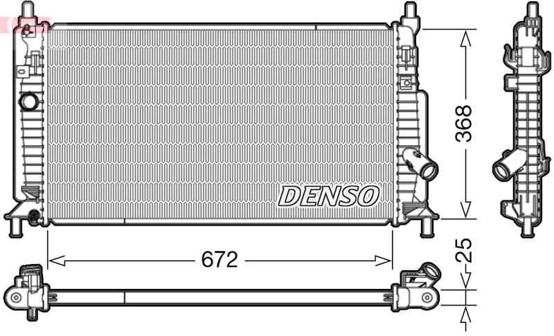 DRM44034 DENSO Радиатор, охлаждение двигателя