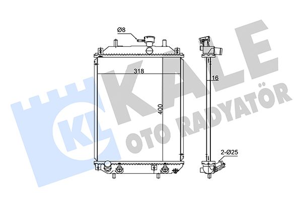 348185 KALE OTO RADYATÖR Радиатор, охлаждение двигателя