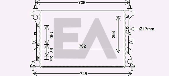 31R69067 EACLIMA Радиатор, охлаждение двигателя