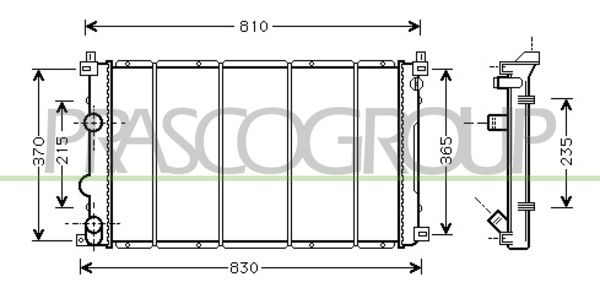 DS960R003 PRASCO Радиатор, охлаждение двигателя