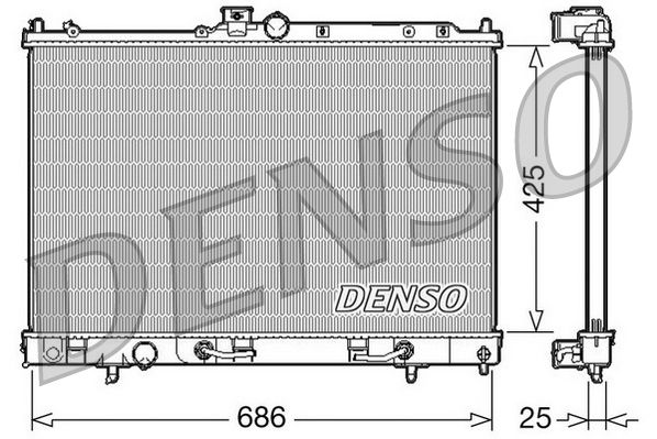 DRM45027 DENSO Радиатор, охлаждение двигателя