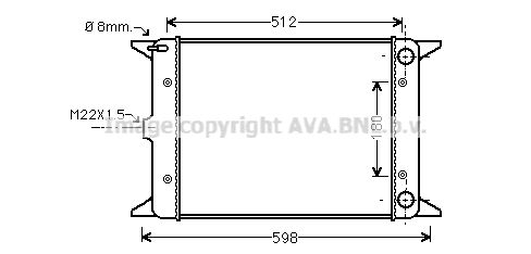 VN2005 AVA QUALITY COOLING Радиатор, охлаждение двигателя