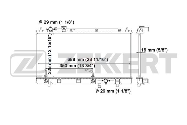 MK1530 ZEKKERT Радиатор, охлаждение двигателя