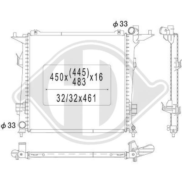 DCM3791 DIEDERICHS Радиатор, охлаждение двигателя