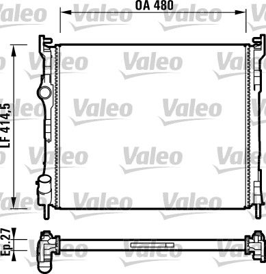 732737 VALEO Радиатор, охлаждение двигателя