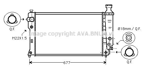 PEA2131 AVA QUALITY COOLING Радиатор, охлаждение двигателя