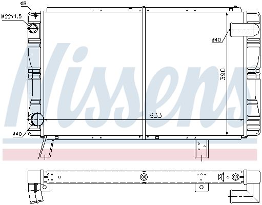63650 NISSENS Радиатор, охлаждение двигателя
