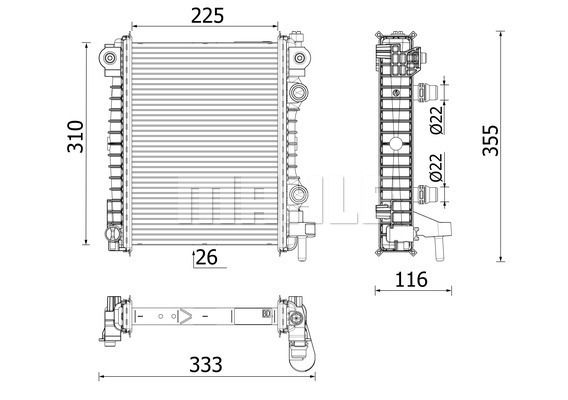 CR2706000P MAHLE Радиатор, охлаждение двигателя