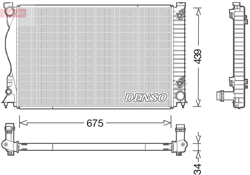 DRM02028 DENSO Радиатор, охлаждение двигателя