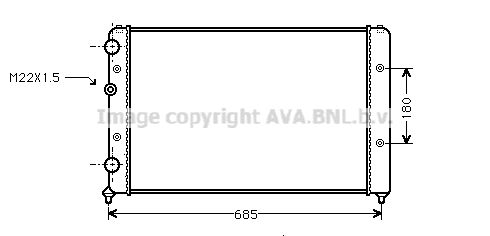 VNA2115 AVA QUALITY COOLING Радиатор, охлаждение двигателя