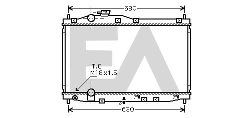 31R26050 EACLIMA Радиатор, охлаждение двигателя