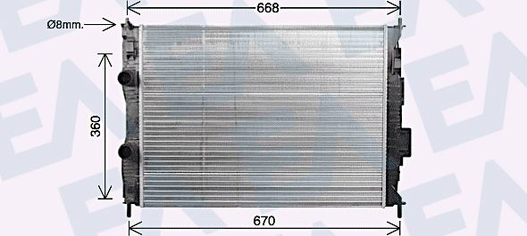 31R18195 EACLIMA Радиатор, охлаждение двигателя