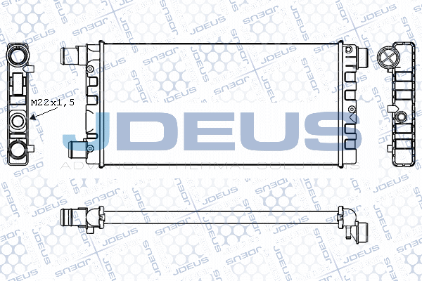 M011021A JDEUS Радиатор, охлаждение двигателя