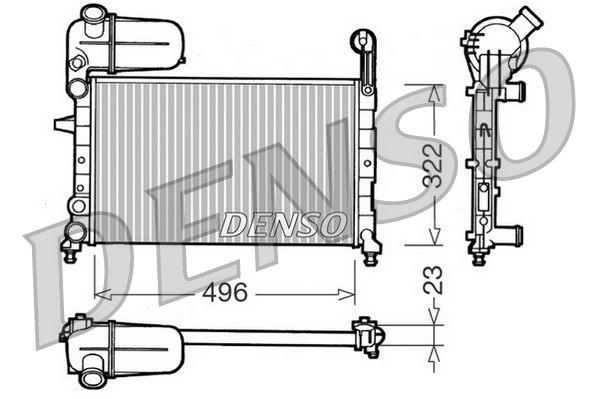 DRM09133 DENSO Радиатор, охлаждение двигателя