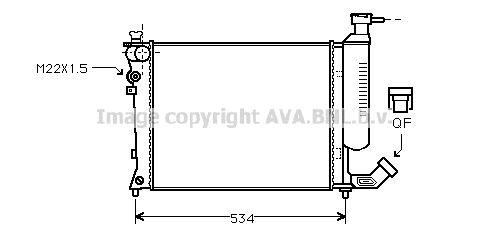 CNA2059 AVA QUALITY COOLING Радиатор, охлаждение двигателя