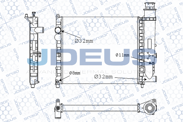 M007000A JDEUS Радиатор, охлаждение двигателя