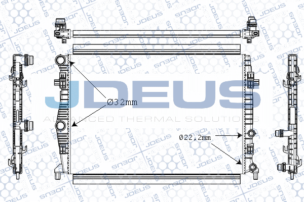 M0300660 JDEUS Радиатор, охлаждение двигателя