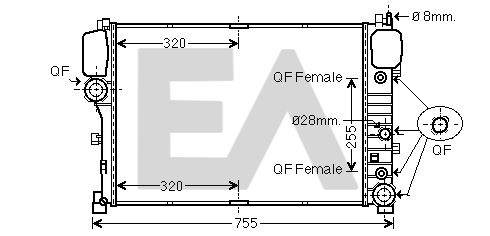 31R50096 EACLIMA Радиатор, охлаждение двигателя