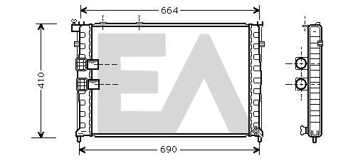 31R10021 EACLIMA Радиатор, охлаждение двигателя