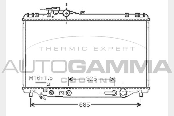 104383 AUTOGAMMA Радиатор, охлаждение двигателя