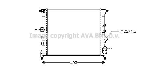 RT2119 AVA QUALITY COOLING Радиатор, охлаждение двигателя