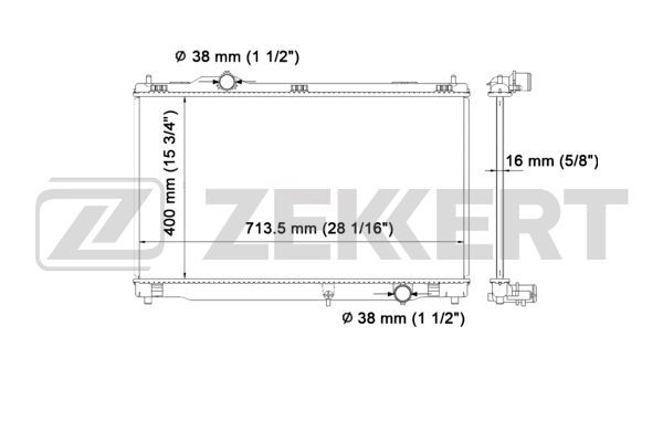 MK1545 ZEKKERT Радиатор, охлаждение двигателя