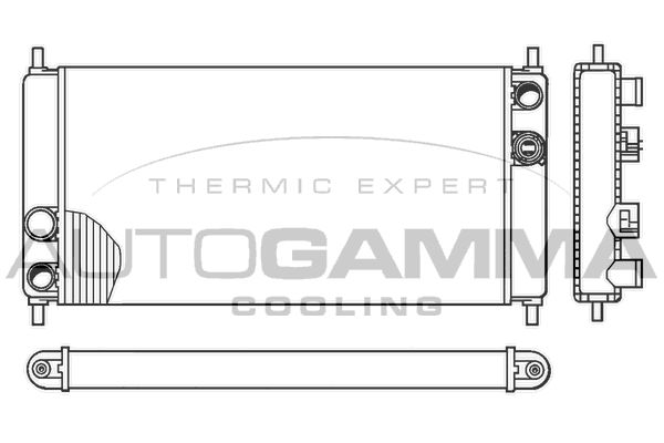 100068 AUTOGAMMA Радиатор, охлаждение двигателя