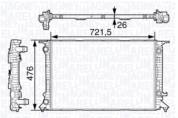 350213138700 MAGNETI MARELLI Радиатор, охлаждение двигателя