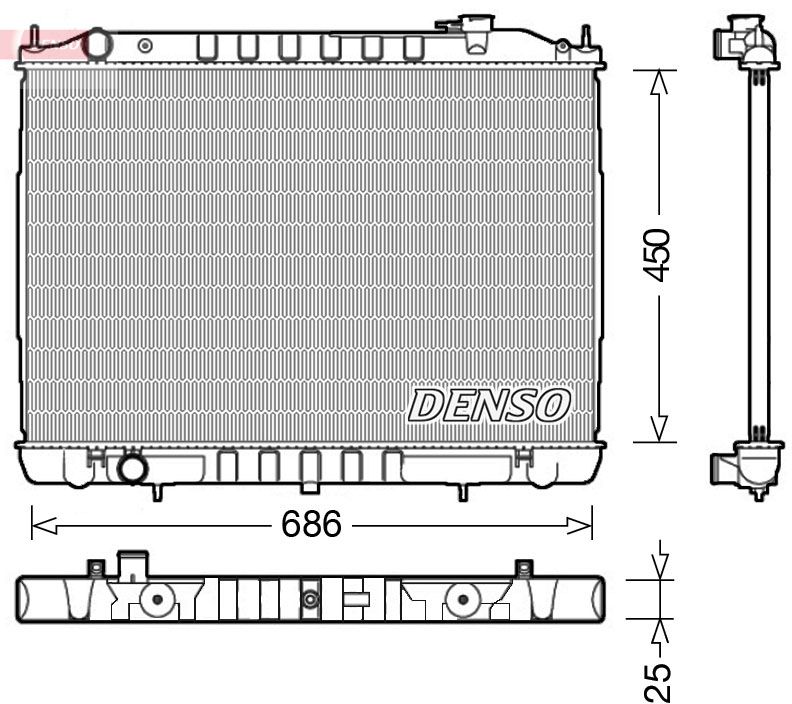 DRM46050 DENSO Радиатор, охлаждение двигателя