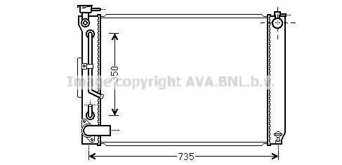 TO2648 AVA QUALITY COOLING Радиатор, охлаждение двигателя