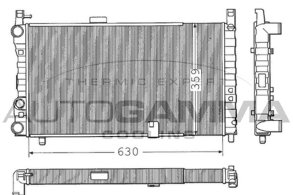 100297 AUTOGAMMA Радиатор, охлаждение двигателя