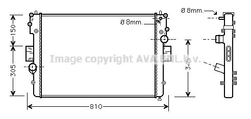 IV2057 AVA QUALITY COOLING Радиатор, охлаждение двигателя