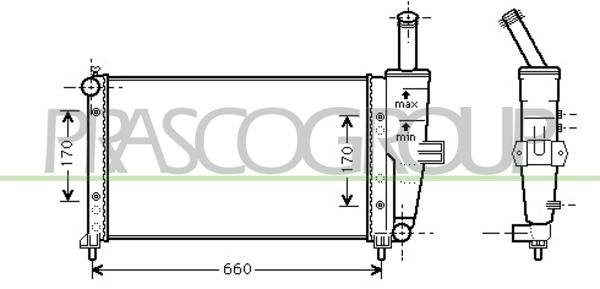 FT133R002 PRASCO Радиатор, охлаждение двигателя