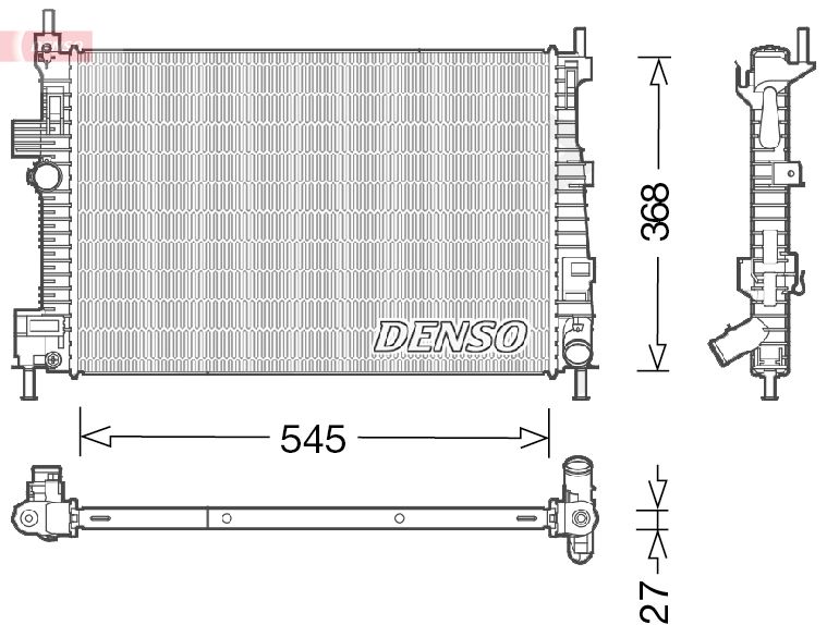 DRM10009 DENSO Радиатор, охлаждение двигателя