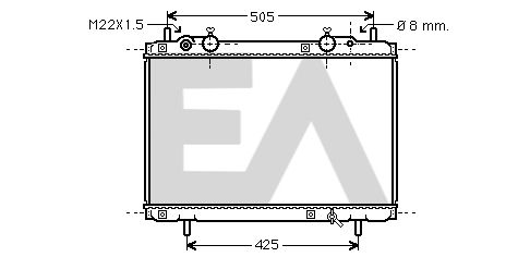 31R25035 EACLIMA Радиатор, охлаждение двигателя