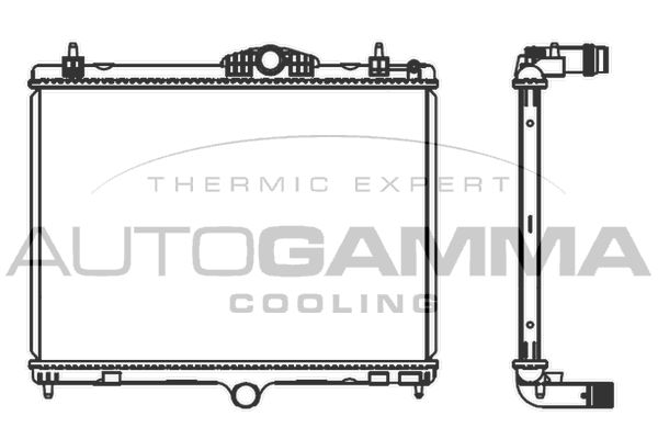 107674 AUTOGAMMA Радиатор, охлаждение двигателя