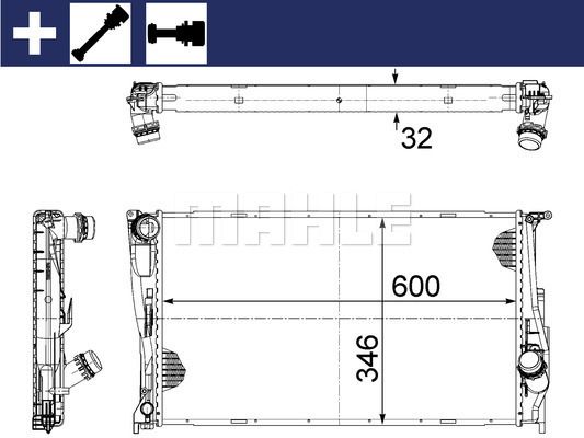 CR1085000S MAHLE Радиатор, охлаждение двигателя