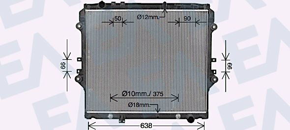 31R71325 EACLIMA Радиатор, охлаждение двигателя