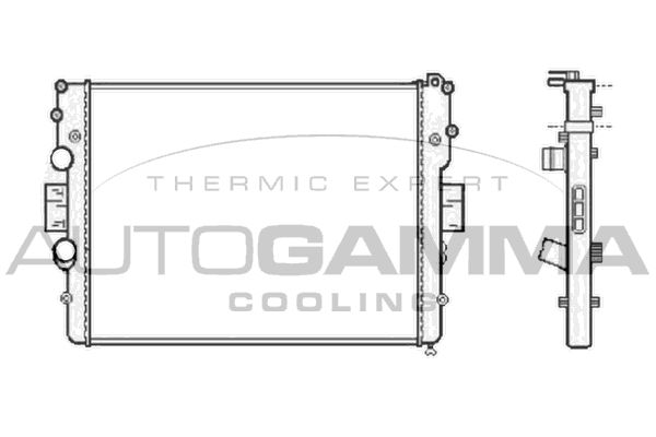 104270 AUTOGAMMA Радиатор, охлаждение двигателя