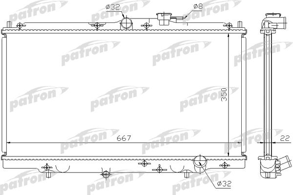 PRS3093 PATRON Радиатор, охлаждение двигателя