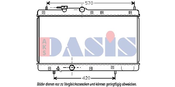 360280N AKS DASIS Радиатор, охлаждение двигателя