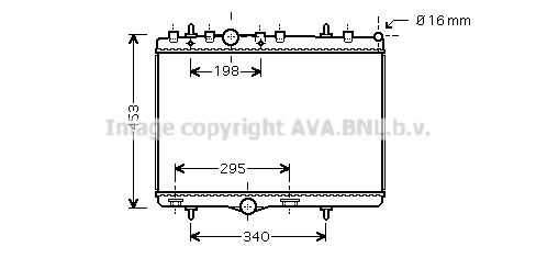 PE2290 AVA QUALITY COOLING Радиатор, охлаждение двигателя