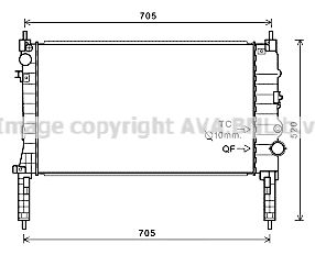 OL2654 AVA QUALITY COOLING Радиатор, охлаждение двигателя