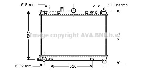 AU2118 AVA QUALITY COOLING Радиатор, охлаждение двигателя