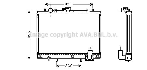 MT2161 AVA QUALITY COOLING Радиатор, охлаждение двигателя