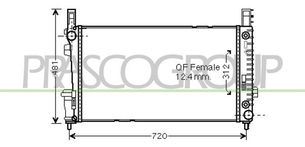 ME324R002 PRASCO Радиатор, охлаждение двигателя